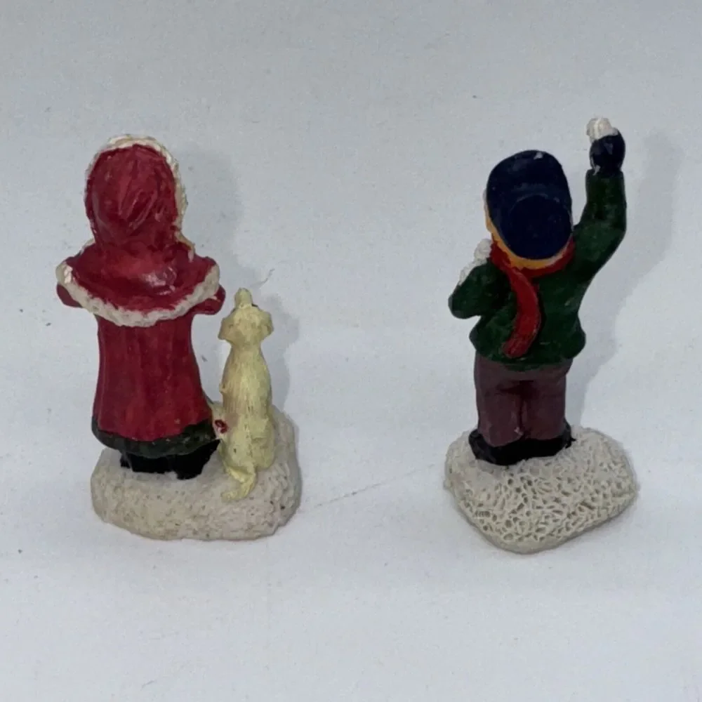 Christmas Victorian Skating Scene Happy Winter Holiday Kmart Replacement‎ Pieces